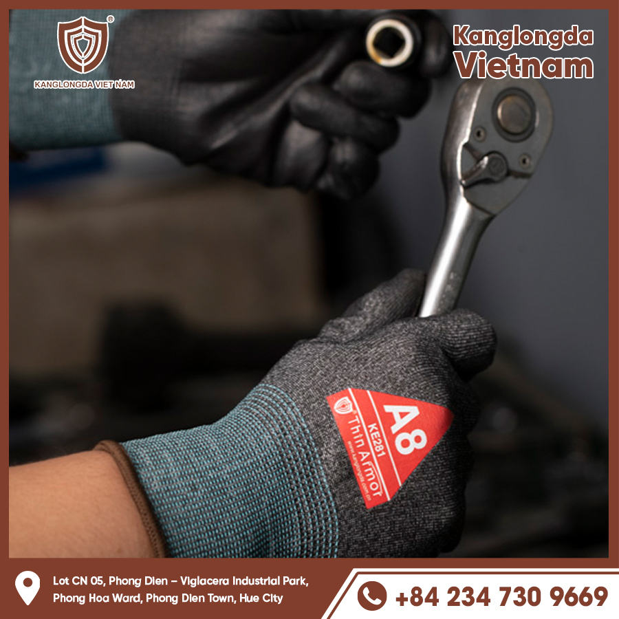 Stretchy, impact-resistant gloves support flexible and safe grip on screwdrivers. Stretchy, impact-resistant gloves support flexible and safe grip on screwdrivers.